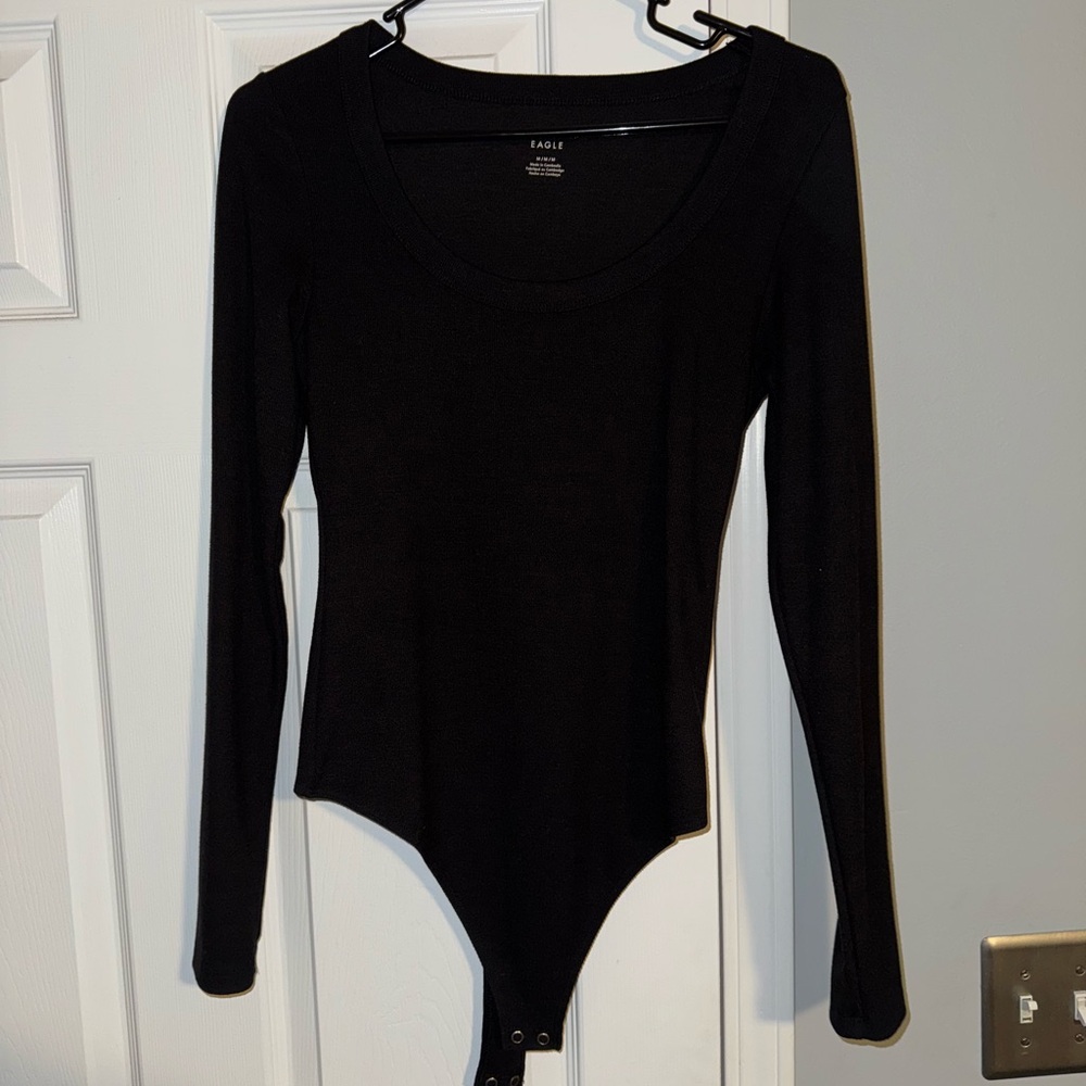 American Eagle Outfitters Charcoal Long Sleeve Top